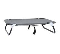 Lit pour chien pliable - vidaXL - 80x55x18 cm - Gris clair - Acier - Respirant - Résistant aux taches - Imperméable