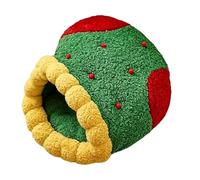 Lit pour Chien sur Le thème de Noël Caverne en Coton Chaud Lavable en | Panier chat et se reposer en hiver à l'intérieur, dans la chambre, une niche ou une cage