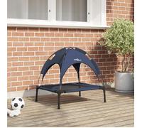 Lit pour chien surélevé avec toit amovible bleu marine