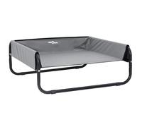 Lit pour chien surélevé - vidaXL - Gris clair - 75x75x30 cm - Acier - Design respirant - Tissu résistant aux taches