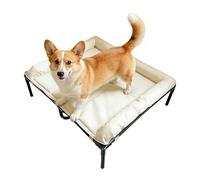 Lit pour Chien Tout-Terrain - Station de Couchage surélevée, Soutien et Respirant, Rapide, Facile à Transporter, Rembourrage imperméable Amovible, adapté aux Chats, W