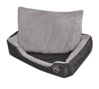 Lit Pour Chiens Avec Coussin Rembourré Taille M Noir