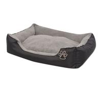 Lit Pour Chiens Avec Coussin Rembourré Taille S Noir