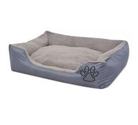 Lit Pour Chiens Avec Coussin Rembourré Taille Xxl Gris