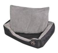 Lit pour chiens - - Taille L - Noir - Rembourré - Antidérapant - Intérieur