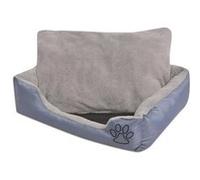 Lit Panier pour Chiens Animaux avec Coussin Rembourré Taille S Gris vidaXL