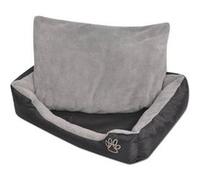 Lit pour chiens - vidaXL - Taille XL - Noir - Rembourré - Antidérapant - Intérieur Noir G