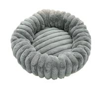 Lit pour chiots et chiens de petite taille, lavable et chaud, rond, antidérapant en peluche pour intérieur ou extérieur, balcon, bureau, sol d'angle, salon, voyage, appartement, maison