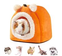 Lit pour cochon d'Inde - Abri douillet pour lapins | Refuge pour petits animaux | Maison en coton chaud - Retraite douce en forme d'ours pour le confort du hamster créant un espace calme, nettoyage fa