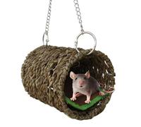 Lit pour Cochon d'Inde - Cage Tube avec Tapis | Jouets tissés à la Main | Tunnel pour Hamster, Souris, Perroquet, Chinchilla, hérisson, écureuil Volant