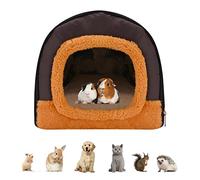 Lit pour Cochon d'Inde,Maison Hamster,Lit Chaud pour Hamster avec Coussin Amovible Doux Cage pour Cachette Accessoires pour Nid d'hiver pour Petits Animaux Lapin Furet Hérisson Chinchillas Cobayes