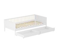 Lit pour enfant 190x90cm blanc avec tiroirs ADAM