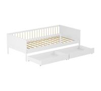 Lit pour enfant 190x90cm blanc avec tiroirs ADAM Blanc