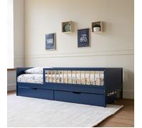 Lit pour enfant 190x90cm bleu foncé avec tiroirs ADAM Bleu