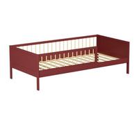 Lit ADAM pour enfant, de dimensions 190x90cm, avec sommier à lattes - Structure en bois terracotta, facile à monter - Parfait pour aménager une chambre d'enfant chaleureuse et pleine de couleurs.