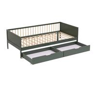 Lit pour enfant 190x90cm vert avec tiroirs ADAM