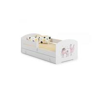 Lit pour enfant ""licorne"" avec tiroir, matelas et barrière de protection taille 160x80
