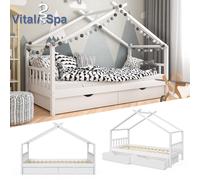 Lit pour enfant VITALISPA DESIGN, lit cabane, tiroirs et sommier à lattes, 90 x 200