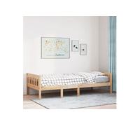 vidaXL Lit pour enfants sans matelas 90x200 cm bois de pin massif Marron