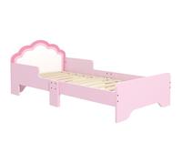 Lit pour enfants - ZONEKIZ - 3 à 6 ans design nuage sommier à lattes inclus chambre - bois - 143x74x55cm - rose