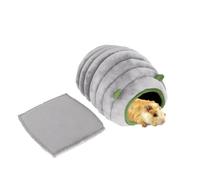 Lit Pour Hamster - Éponge En Peluche 20×18×13cm | Sac De Couchage Semi-fermé Pour Hamster | Petit Nid Pour Animaux De Compagnie | Maison De Cachette D'hiver Chaude Pour Usage Intérieur De Petits Anima