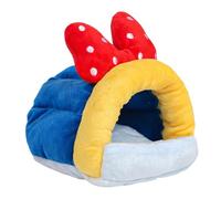 Lit pour hamster - Lit pour petit animal | Lit de couchage ours doré | Accessoires de cage chauds lavables | Maison d'hiver pour animal domestique | Pour hérisson, chinchilla, hamster et petits