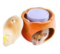 Lit pour hamster, maison en céramique, spacieuse mais compacte, respirante, habitat animal pour gerbilles, écureuils, lémings, hérissons, hamsters nains, décoration de cage, intérieur, salon