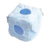 Lit pour hamster - Maison en peluche pour hamster | Cube Hamster Nest, écureuil doux, Hamac, Hamster Maison Cube avec anneaux suspendus Fournitures drôles pour chinchillas, gerbilles, souris, hérisson