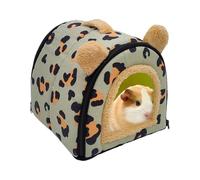 Lit pour hamster - Peau d'Inde douce amovible - Fournitures pour petits animaux pour dormir, se reposer, jouer, se cacher, habitat intérieur ou extérieur