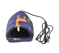 Lit pour hamster - Peluche courte en tissu imprimé S 9 x 9 x 8 cm | Accessoires pour animaux de compagnie électriques chauffés par USB avec chaleur confortable, design de placement plat, nid de cage