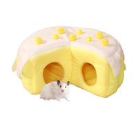 Lit pour hamster - Petite grotte de 14 x 13 cm, hamac en velours pour animal domestique, maison en polyester doux avec forme de dessin animé | Nid de hérisson chaud pour furets, lapins et chinchillas