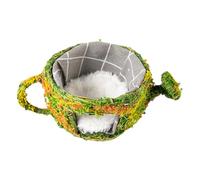 Lit pour hérisson - Bouilloire cylindrique en forme de hérisson, habitat de hamster tissé à la main, accessoire amovible pour se reposer, voyager, dormir, jouer à l'intérieur ou à l'extérieur