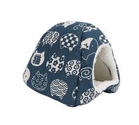 Lit pour la Maison de la Cheville, Levier Confortable Doux Hiver Hiver pour Le Ferry pour la Cavia pour Chinchillino (tête de Chat Bleu)