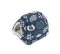 Lit pour la Maison de la Cheville, Levier Confortable Doux Hiver Hiver pour Le Ferry pour la Cavia pour Chinchillino (tête de Chat Bleu)