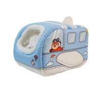 Lit pour Oiseau en Cage Doux, Chaud et Respirant de Forme d'Avion | Nid Hamac Pour Cage De Perroquet Et D'Oiseau pour Volière Maison Intérieur Chambre Salon Balcon Patio Jardin Porche Bleu