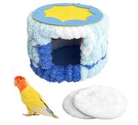 Lit pour oiseaux pour cage - Peluche 17,6 x 17,6 x 12 cm | Maison d'hiver avec coussinets en calopsite, accessoires pour oiseaux, lit pour animaux de compagnie | ára climat froid écureuil perroquet