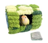 Lit pour perruches d'hiver : oiseau en peluche de 7,08 x 6,1 x 6,1 pouces, maison | Lit d'élevage chaud et doux, hamster, écureuil, ara, cacatoès, colibri, cage, voliire, volière