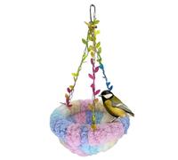 Lit pour perruches - Lit balançoire conure - Nid d'oiseau chaud pour l'hiver - Hamac en peluche pour aras, perruches, calopsittes, cacatoès, inséparables
