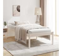 Lit pour Personne Agée Adulte Blanc 90x190cm Simple Bois Massif de Pin vidaXL