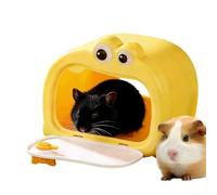 Lit pour petit animal | Abri à porte magnétique pour hamster, gerbille, souris, planeur à sucre, habitat de petite taille