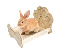 Lit pour petits animaux, lit pour lapin en bois - Lit lapin pliable sur le sol - Lits de couchage mignons pour Chinchillas, lit portable pour animaux de compagnie pour chiots, furets, hérissons