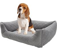 Lit pour petits chiens Canapé pour chiens Panier pour chiens avec bords relevés ( 70 x 60cm gris)