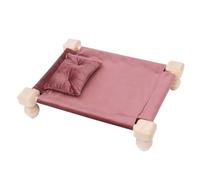 Lit pour poupée - Petit lit en bois - Accessoires de photographie pour nouveau-né - Lit pour nouveau-né - Rustique - Ensemble de photographie pour bébé