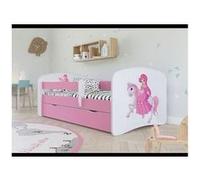 Lit princesse rose babydreams à cheval sans tiroir, sans matelas 180/80