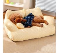 Lit rafraîchissant for animaux de compagnie en soie glacée, canapé-lit respirant et lavable for chien, canapé d'été en soie glacée fraîche, lit for animaux de compagnie amovible et lavable, lits for a