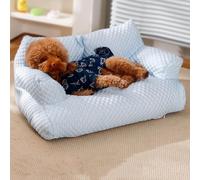 Lit rafraîchissant for animaux de compagnie en soie glacée, canapé-lit respirant et lavable for chien, canapé d'été en soie glacée fraîche, lit for animaux de compagnie amovible et lavable, lits for a