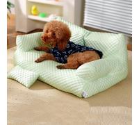 Lit rafraîchissant for animaux de compagnie en soie glacée, canapé-lit respirant et lavable for chien, canapé d'été en soie glacée fraîche, lit for animaux de compagnie amovible et lavable, lits for a