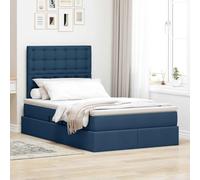Lit Rangement métal Moderne LED Bleu 120x200 cm