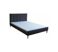 Lit Rembourr Tissu 160 X 200 Noir