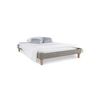Lit 2 places Homestyle4u Lit rembourré avec matelas 140x200 Sommier à lattes